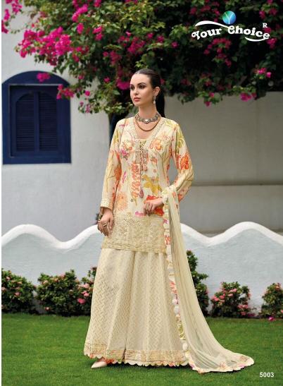 Your choice ginni 5 heavy chinon salwar suits at wholesale price