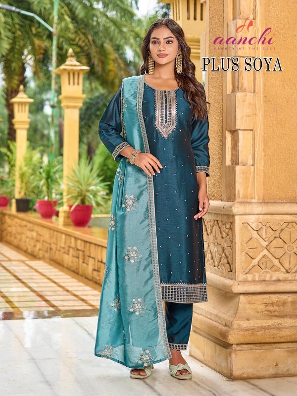 Aanchi plus soya straight wholesale kurtis in surat with price