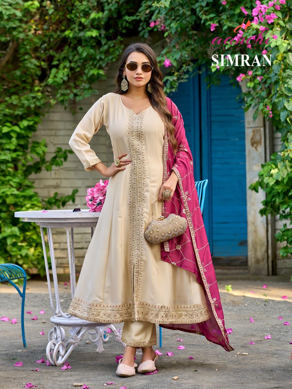 Aanchi simran 3 pcs designer kurtis wholesaler 