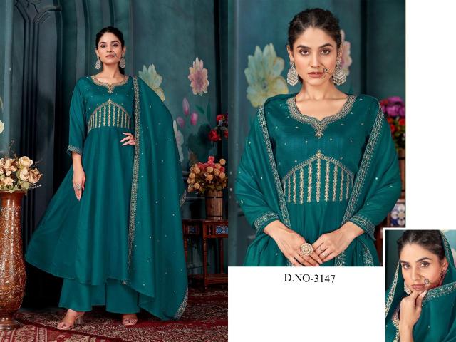 Aanya anarkali style 3 pcs whole sale kurti