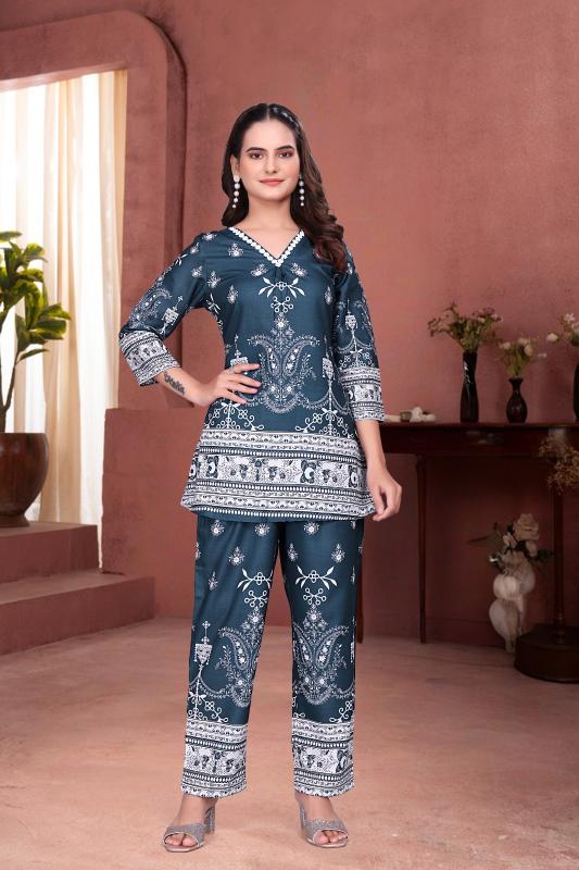Adhya EV25  597 digital printed coord set wholesale online clothing