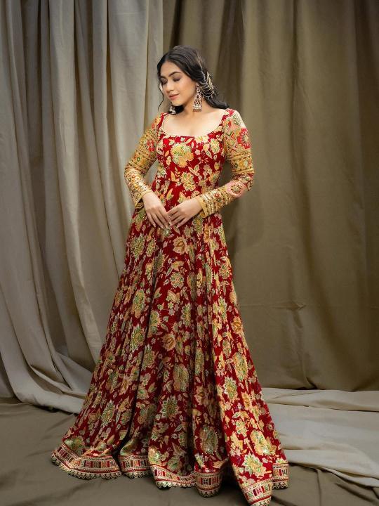 Adhya party wear bollywood style gown wholesale in surat