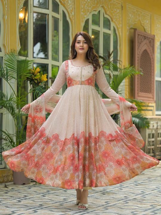 Adhya womens ethnic wear anarkali kurtis gown wholesale