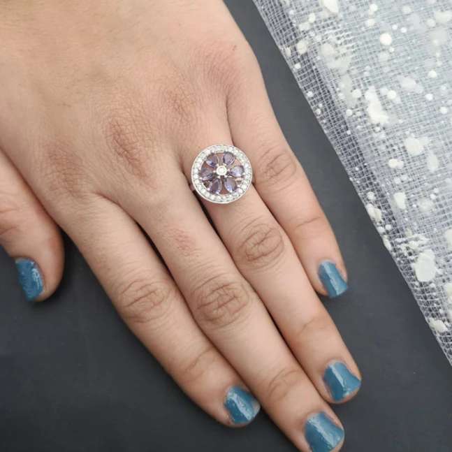 Adjustable Silver Rings SR006 Imitation pearl jewellery Hyderabad