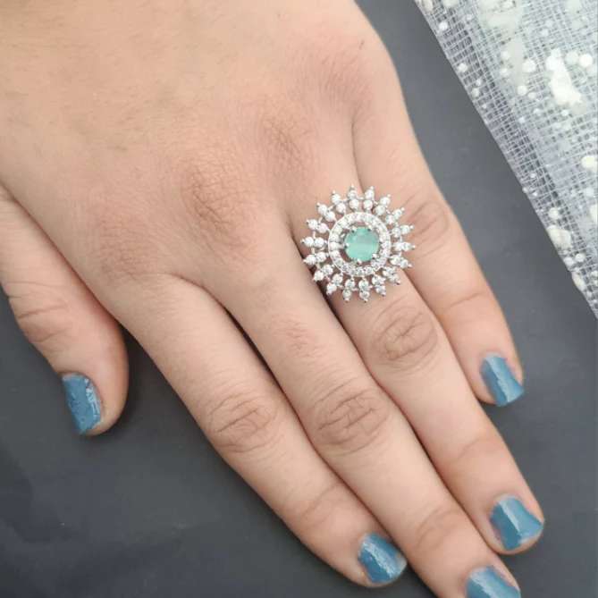 Adjustable Silver Rings SR010 Bridal imitation jewellery in Ahmedabad