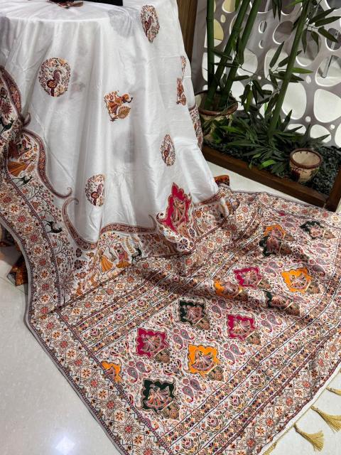 Akshara soft rajwadi pashmina silk designer sarees in surat