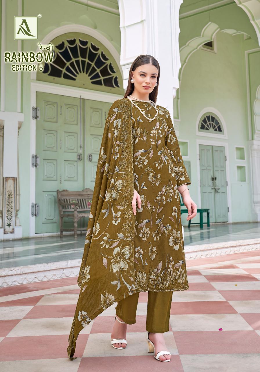 Alok suit rainbow 5 cotton dress material wholesale price in mumbai