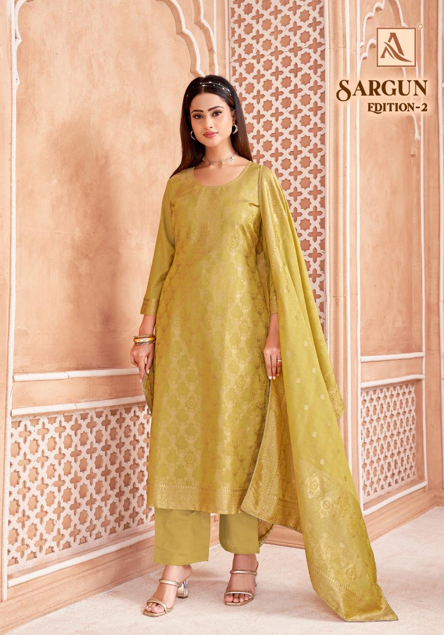 Alok suit sargun 2 wholesale dress materials in surat