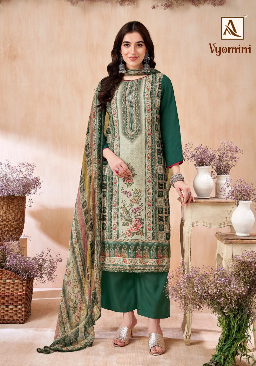 Alok suit vyomini karachi phulkari dress material wholesale