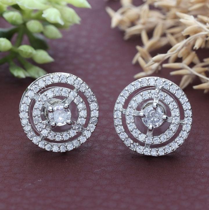 anti-tarnish american Daimond stud Earrings E1376 Imitation jewellery for party wear in Surat
