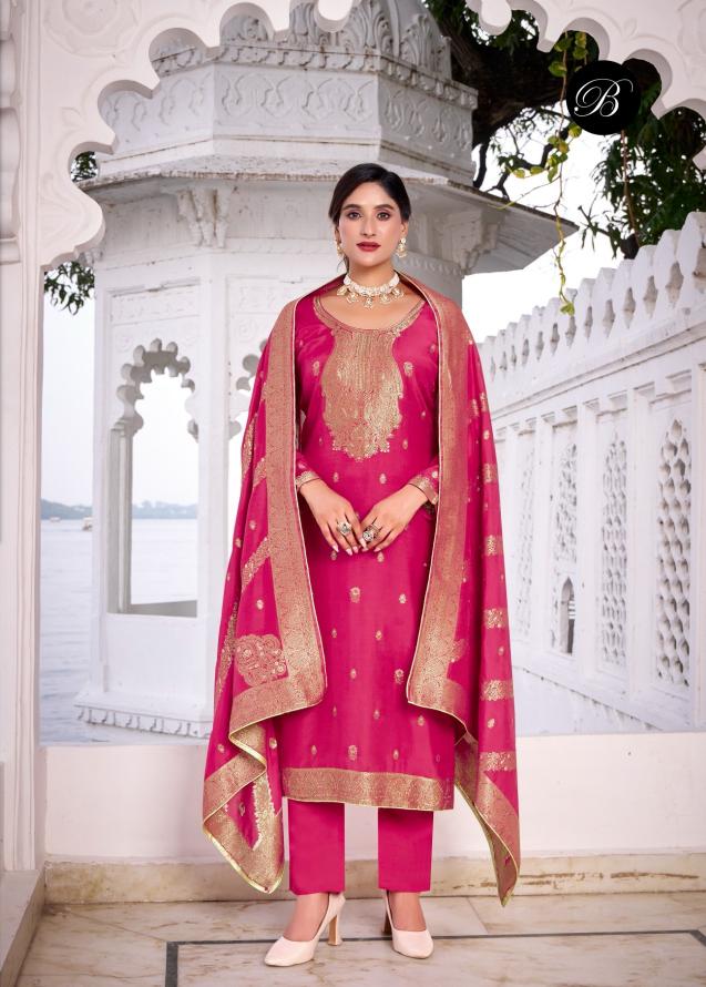 Belliza urfi designer embroidery dress material wholesale