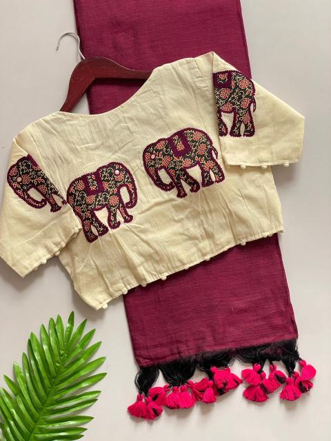 Blousewala khadi cotton surat textile market wholesale saree