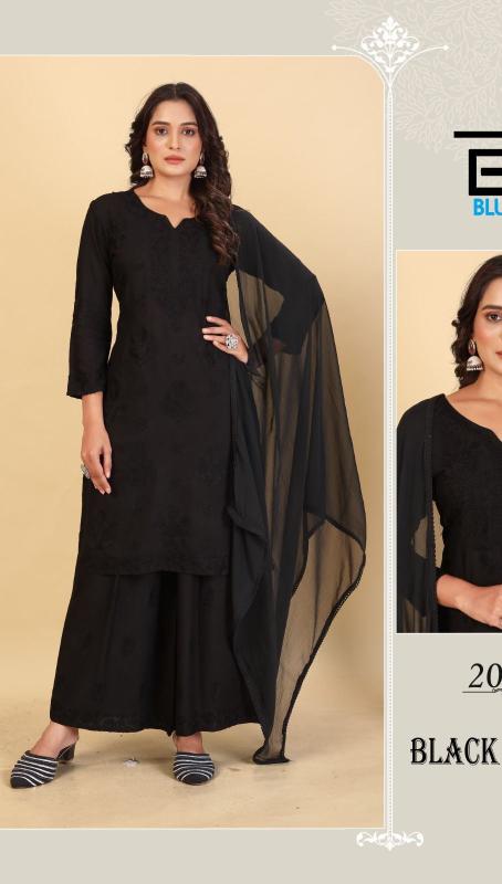 Blue hills black beauty 3 pcs anokhi kurtis wholesale