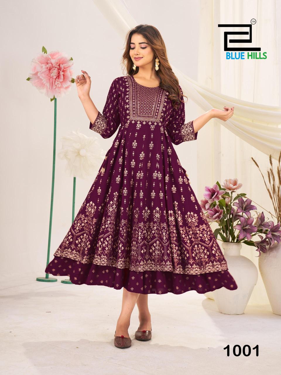 Blue hills jyotika flair wholesale kurtis online