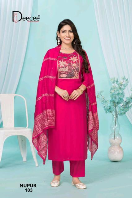 Deecee nupur straight 3pcs 12 angel cruise kurti wholesale