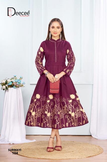 Deecee surmayi flared with belt bulk kurtis