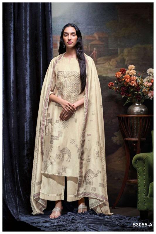 Ganga aavya 3055 handloom cotton dress materials wholesale