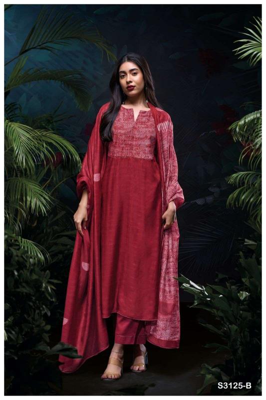 Ganga barnali 3125 fancy handloom dress materials wholesale