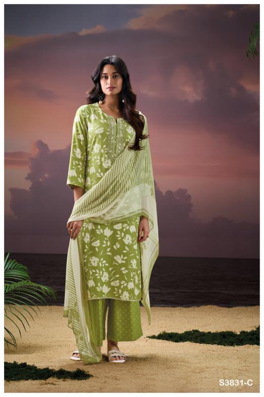 Ganga brylee 3831 pashmina printed wholesale dress material in indore