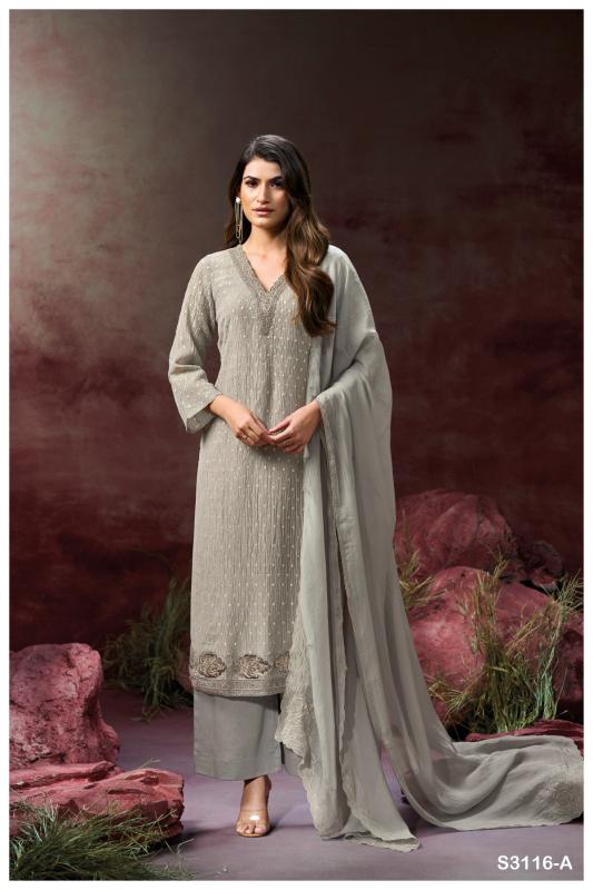 Ganga eari 3116 ladies dress material wholesale market in delhi