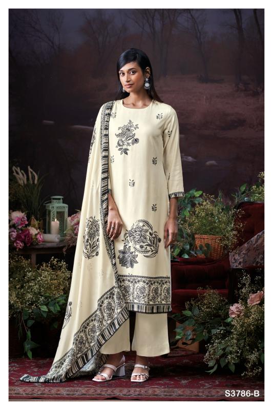 Ganga eleanor 3786 pashmina buy online non catalog ladies dress material on wholesale
