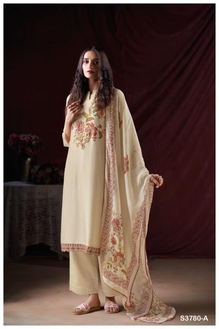 Ganga grezia 3780 chanderi dress material wholesale in mumbai
