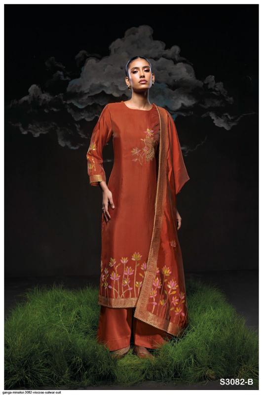 Ganga minakshi 3082 kutch work dress material wholesale