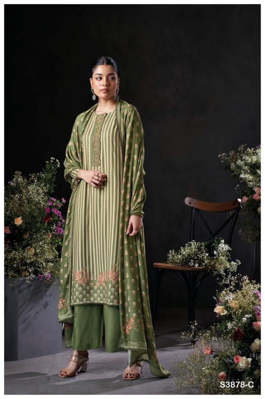 Ganga nirelle 3878 pashmina buy online india wholesale ganesh dress material