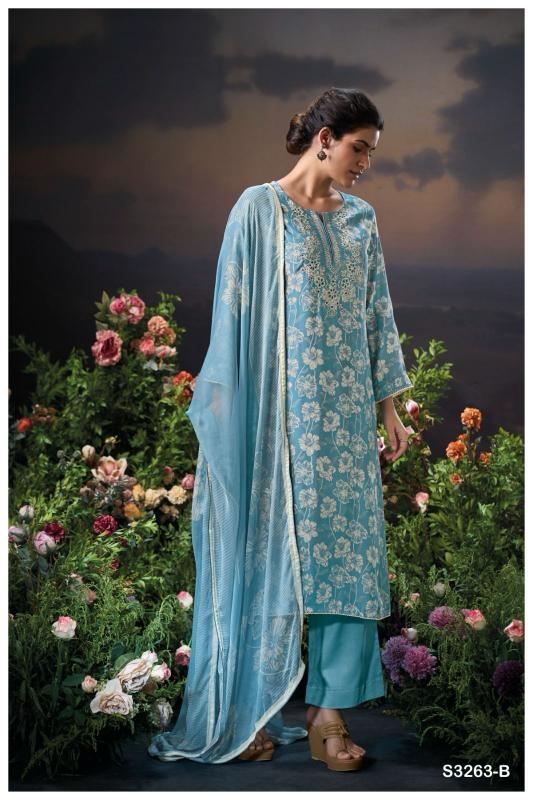 Ganga terina 3263 printed punjabi dress material wholesale