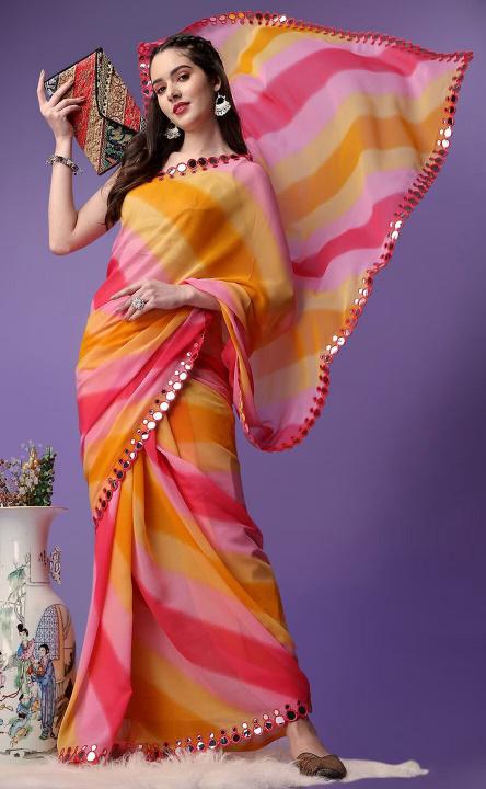 GC multi colour printed surat saree factory wholesale