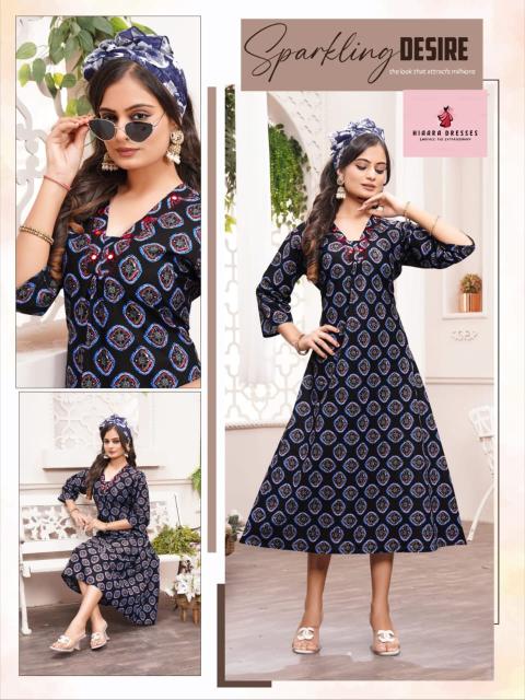 Hiaara lotus vol-1 anarkali style wholesale kurti manufacturers in ahmedabad