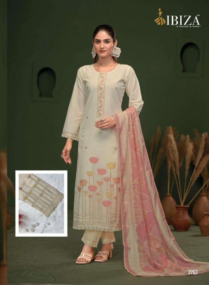 Ibiza bosco vol 8 cotton linen dress materials wholesale