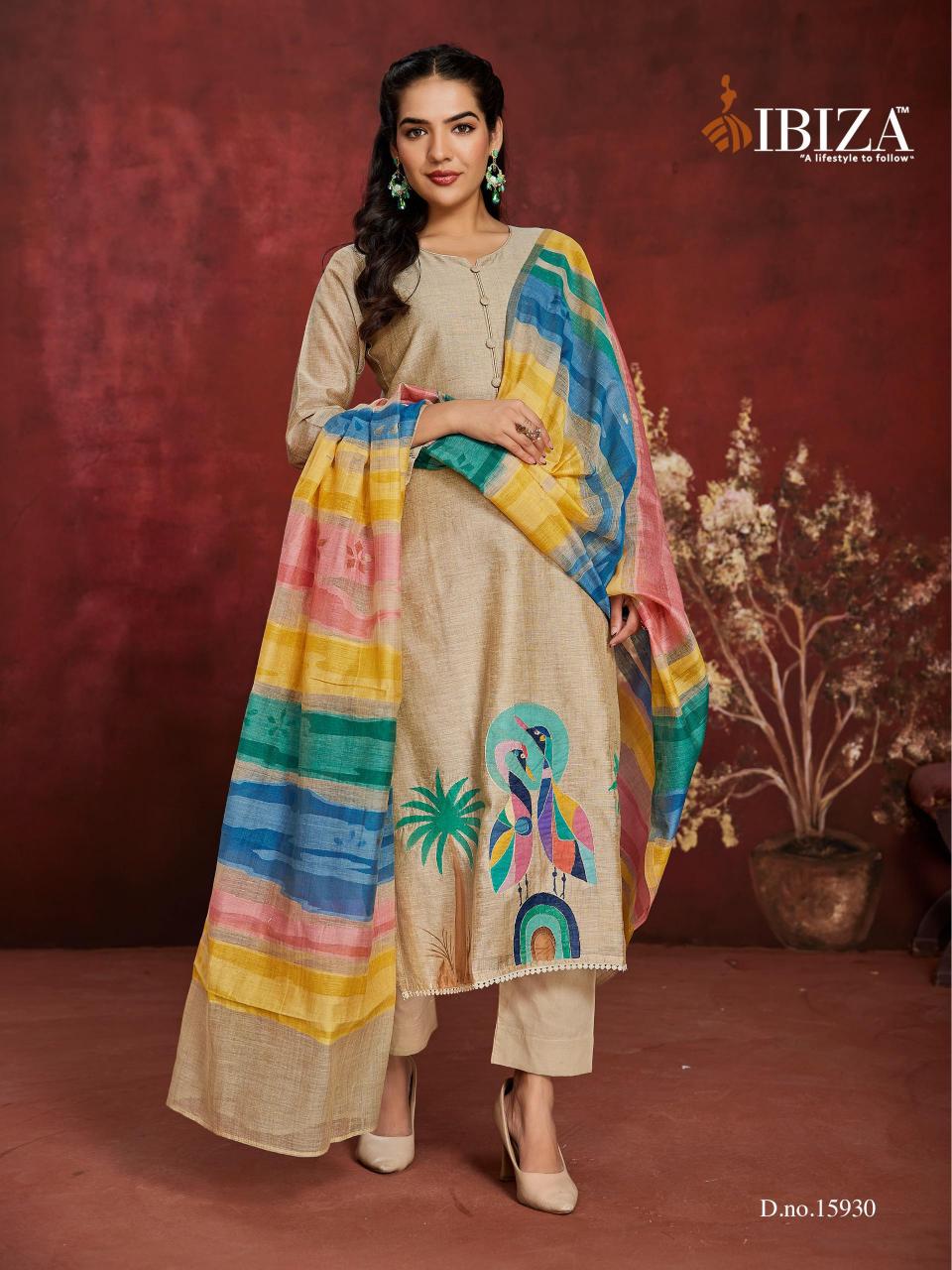 Ibiza sundari fancy dress material wholesale
