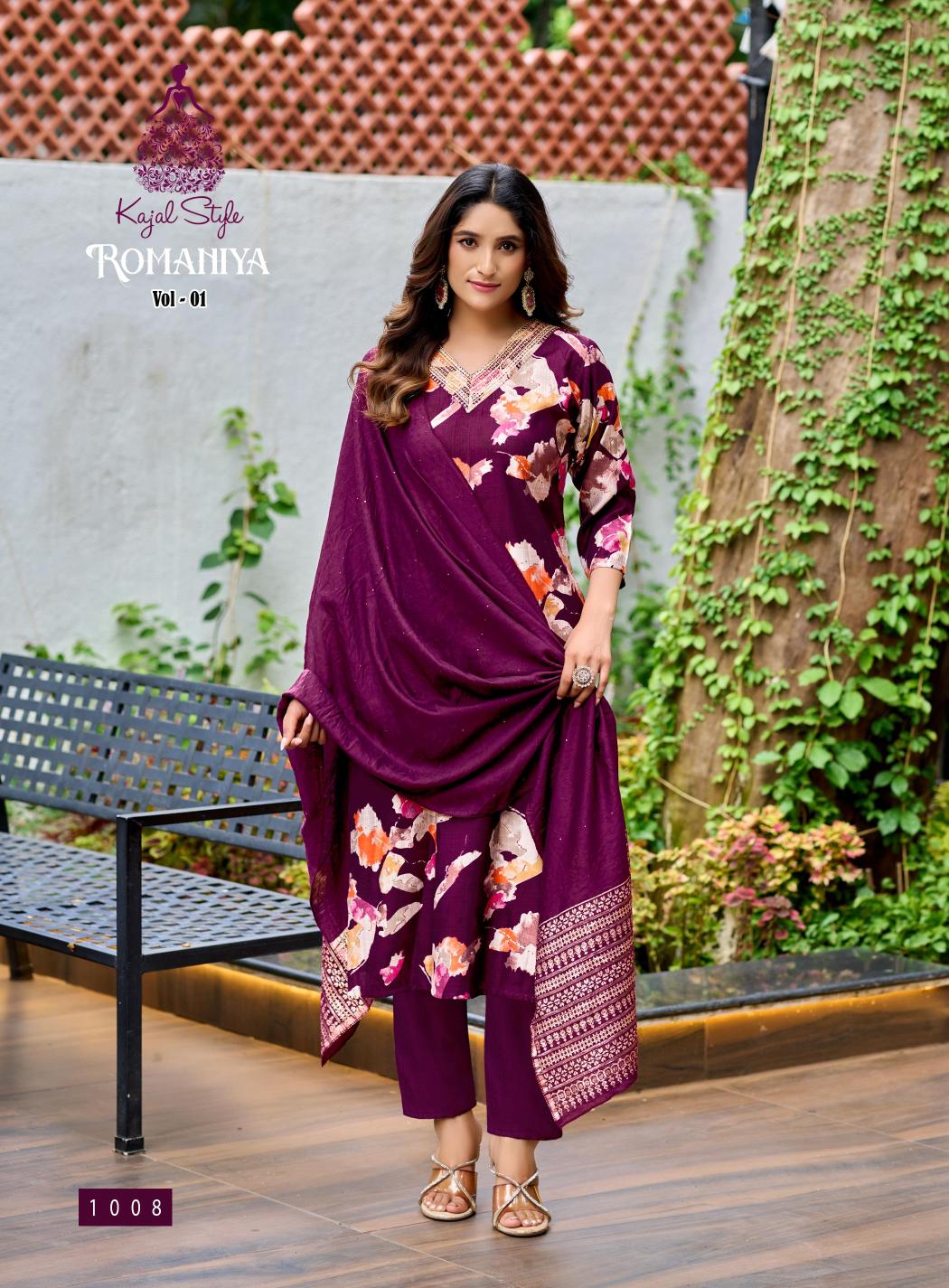Kajal style romaniya vol.1 branded kurtis wholesale in mumbai