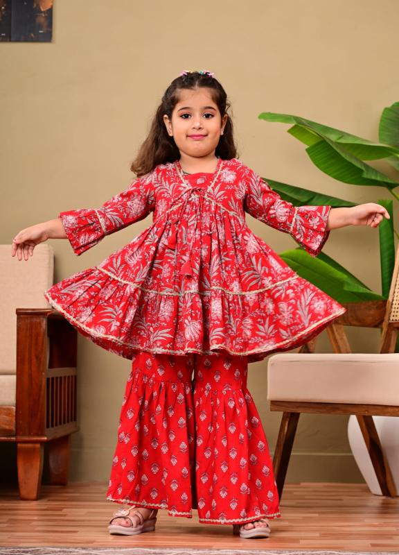 karma kids 08 girls wear sharara with balika kurti wholesale