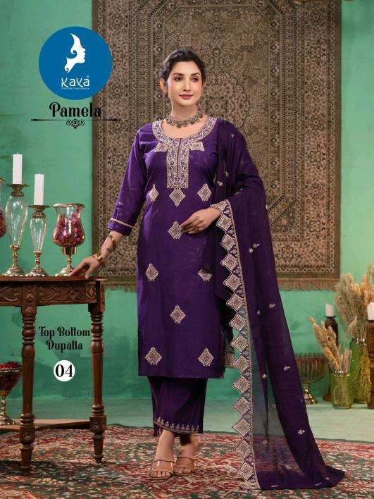 Kaya pamela 3 pcs american crepe kurtis wholesale