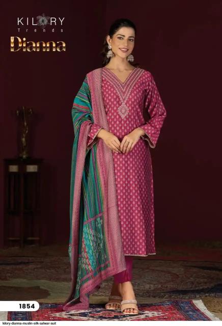 Kilory trends dianna chanderi dress material wholesale delhi