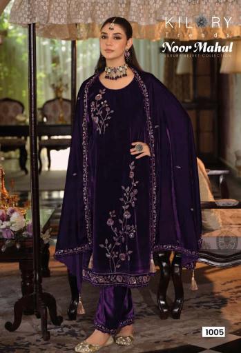 Kilory trends noor mahal valvet chanderi dress material wholesale chennai