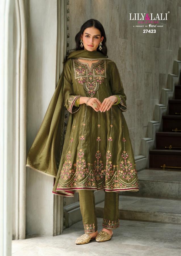 Lily & lali sajni 3 pcs kurti wholesale surat textile market