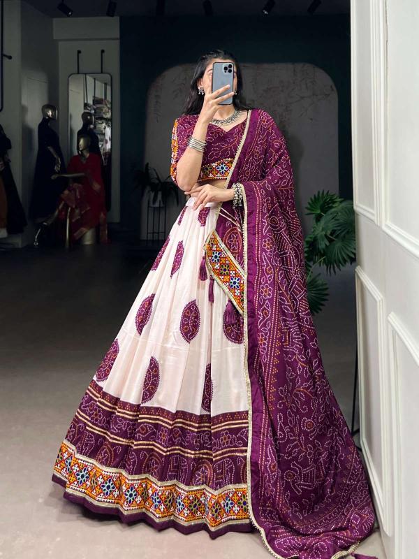 lnb 01 tusser silk White Wholesale lehenga distributors in Kolkata