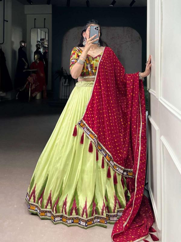 lnb 01 tusser silk Yellow Affordable lehenga choli in Kolkata