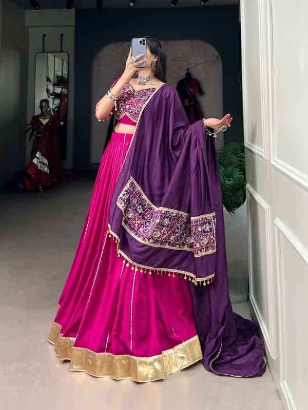 lnb 1735 chanderi navratri wear Traditional Lehenga choli wholesale market