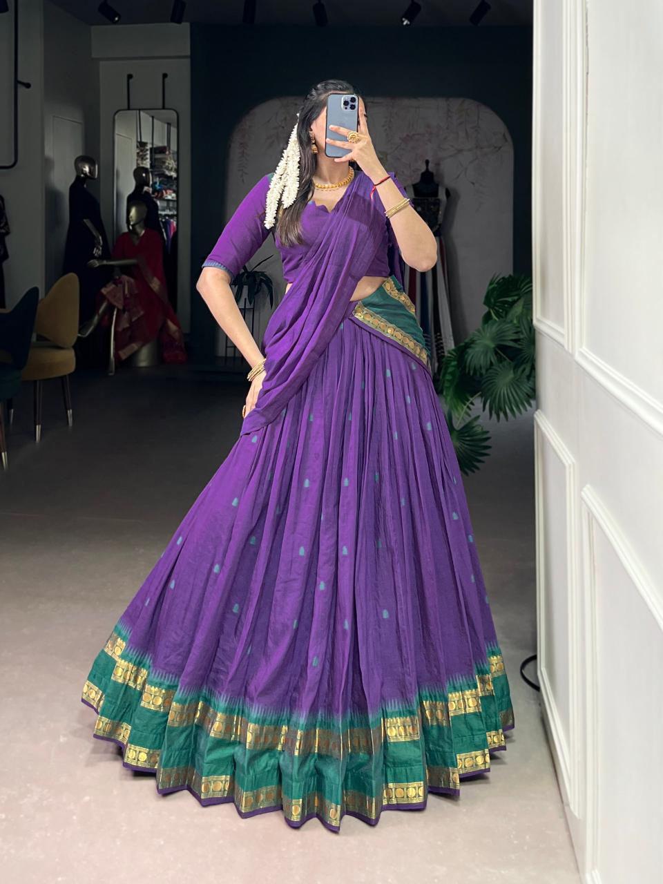 LNB Pure Chanderi PRL Lehenga suppliers in Ahmedabad