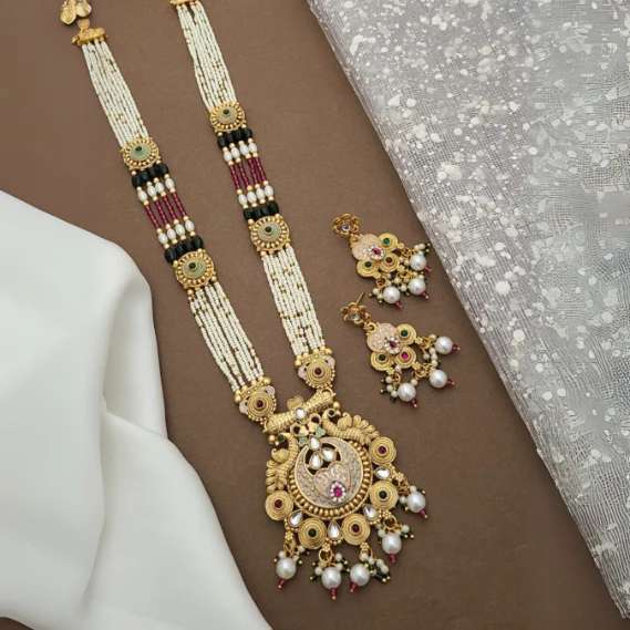 Long Necklace Set LNS031 Imitation jewellery manufacturers in India