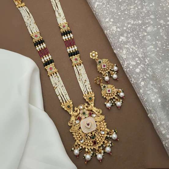 Long Necklace Set LNS033 Artificial jewellery online wholesale