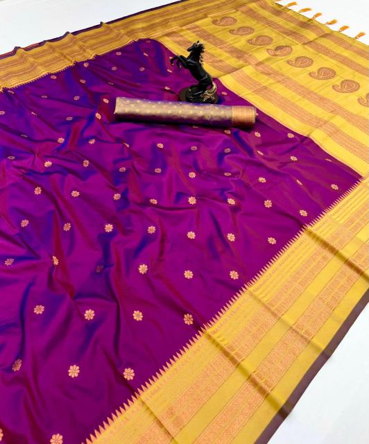 Malhar roshni vol 3 soft silk narayan border saree price list