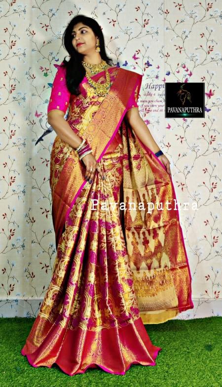Malhar sravanti-vol-17 beautiful kanjivaram silk wholesalers sarees shop