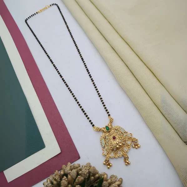 Mangalsutra with Single Chain MSS009 Latest imitation jewellery designs in Hyderabad