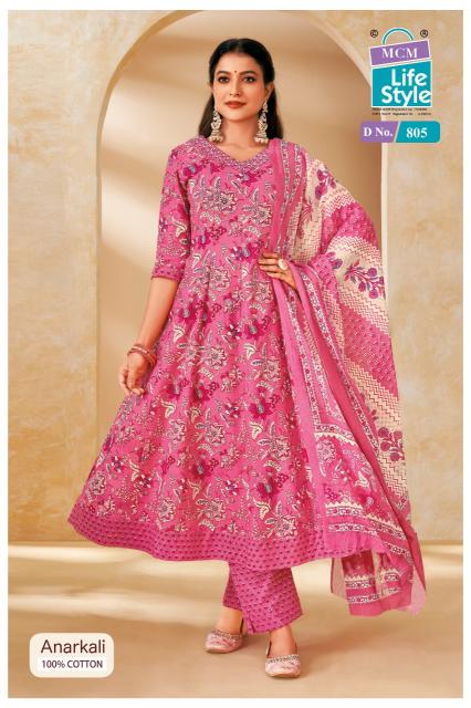 MCM anarkali vol-8 anarkali style 3 pcs wholesale kurtis in hyderabad