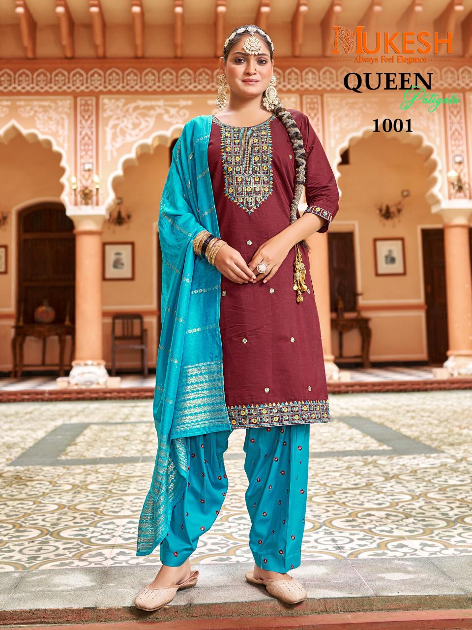 Mukesh queen patiyala 3 pcs kurti online wholesale
